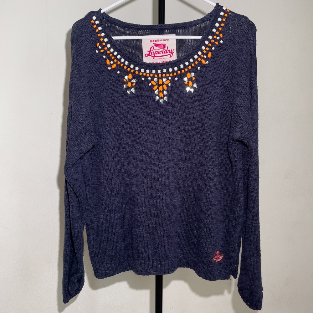Superdry The Icarus Knit Vintage Blue Women’s Sweater